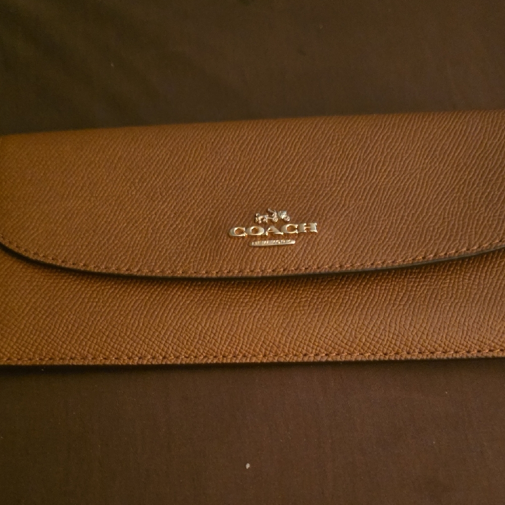 Coach Tan Leather Clutch